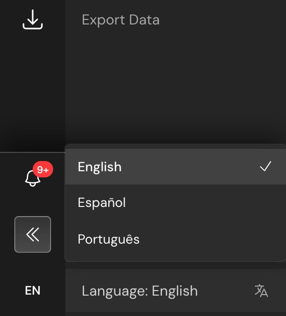 language menu