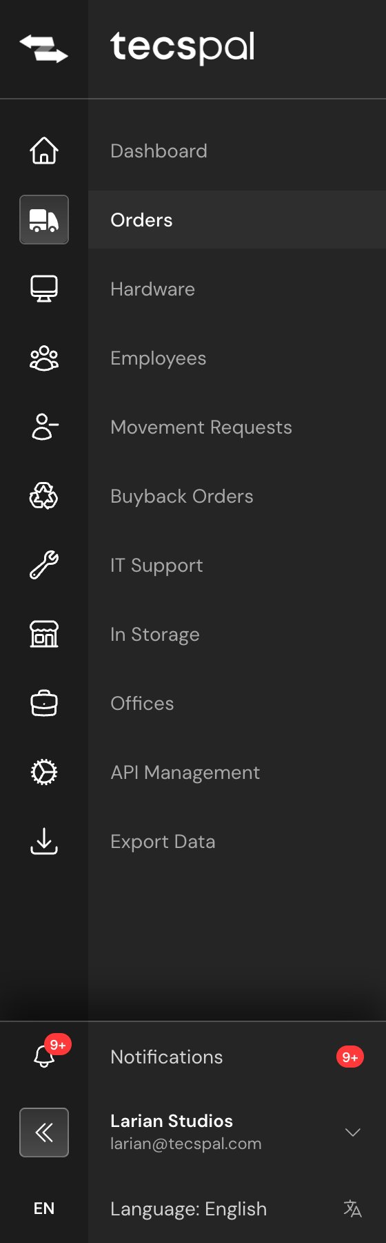 side menu