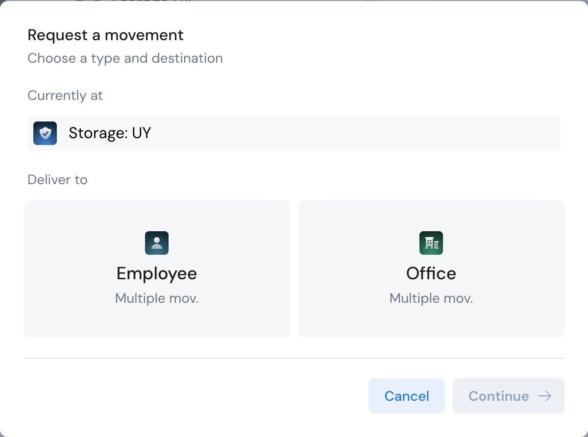 request movement from storage