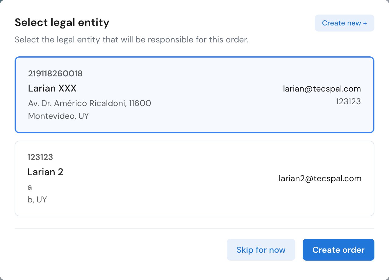 select legal entity