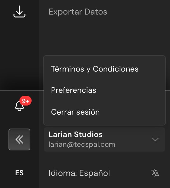profile menu