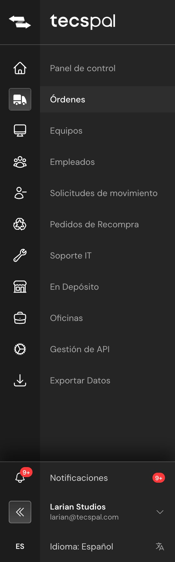 side menu